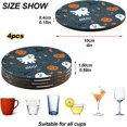 thumbnail image 4 of GZHJMY Ghost Round Coaster, 4 Pcs Heat Resistant Absorbent Drink Coaster for Kitchen Bar Cafe Decor, 4 of 7