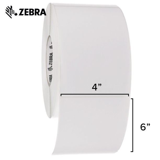 Zebra 4 x 6 in Thermal Transfer Paper labels ZPerform 2000T Permanent