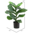thumbnail image 5 of The Mod Greenhouse 78" Artificial Green Fiddle Leaf Tree in a Black Matte Planter Pot, 5 of 5