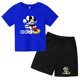 thumbnail image 3 of Conjunto de 2 piezas de camiseta y pantalones cortos de marca Disney de manga corta de verano para niños y niñas, conjuntos de moda para bebés de 2 a 12 años, 3 of 5