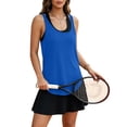 thumbnail image 3 of LiuXxxx Women's Casual Fashion Solid Backless Workout Yoga Tank Top Activewear Blue XXL, 3 of 7