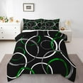 thumbnail image 1 of Erosebridal Green Round Bedding Twin Comforter Set,Geometric Circle Down Comforter,Abstract Artwork Bedding Sets Twin with Comforter,Microfiber Gradient Room Decor,Reversible,2-Piece, 1 of 8