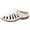 White, variant on Mules for Women Closed Toe Fisherman Sandals Breathable Cutout Buckle Strap Slip on Low Wedge Cushioned Orthopedic Shoes Slides Khaki Size 8