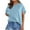 Blue, variant on Drses Womens Tops Short Sleeve Summer T-Shirts Curved Hem Casual Fashion Shirts