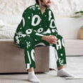 thumbnail image 7 of Sikiie Ho Ho Ho A Mens Pajama Set, Soft Warm Long Sleeve Sleepwear, Cozy Button-Down Pjs for Men-Large, 7 of 7