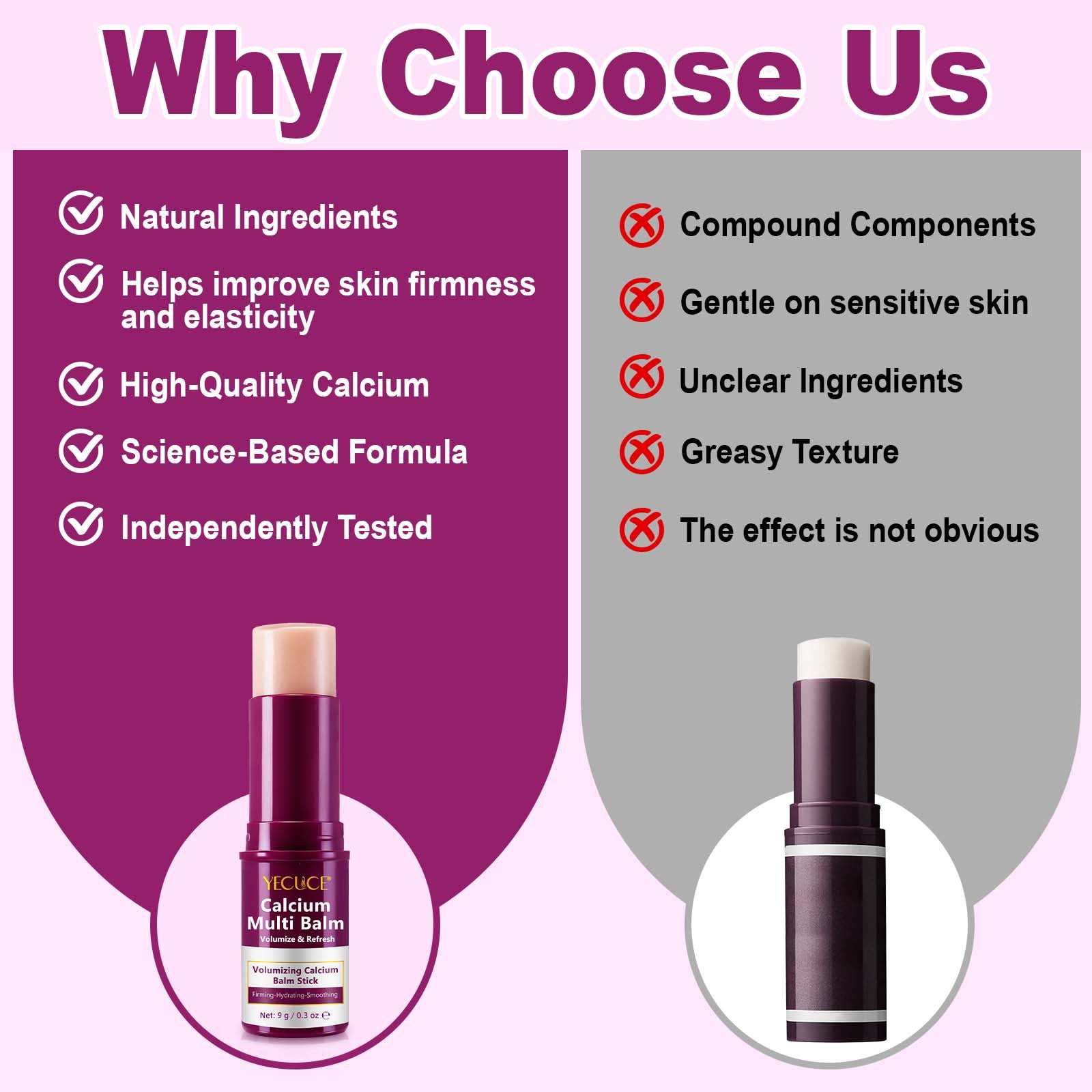 2Pack Calcium Multi Balm Stick: Firming & Hydrating Care with