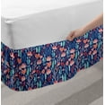 thumbnail image 2 of Nautical Bed Skirt, Underwater Herbs Berries and Plantation Seaweed Corals Sea Sponges, Elastic Bedskirt Dust Ruffle Wrap Around for Bedding Decor, 4 Sizes, Night Blue and Multicolor, by Ambesonne, 2 of 2