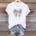 thumbnail image 2 of Easter Shirts for Women Bunny Shirt Cute Floral T-Shirt Funny Rabbit Summer Graphic Tee Casual Tops Spring Holiday Top, 2 of 6