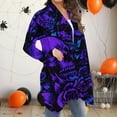 thumbnail image 6 of Kilaqueen Womens Halloween Open Front Cardigan Casual Oversized Funny Pumkin Print Lightweight Thin Coats Cute Spooky Pattern Cardigans Dusters, 6 of 7