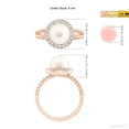 thumbnail image 5 of ANGARA Freshwater Cultured Pearl Ring with Beaded Split Shank in 14K Rose Gold for Women | June Birthstone, Birthday, Anniversary, Jewelry Gift for Women | Pearl Ring, 5 of 9