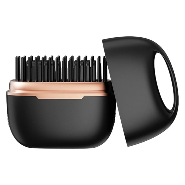 Mini cepillo alisador de pelo inalámbrico mejorado 2 en 1, 3 temperaturas, calentamiento rápido, recargable por USB, para viajes, apto para todo tipo de cabello, peinado portátil