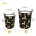 thumbnail image 5 of Fotbe Laundry Hamper With Durable Leather Laundry Basket Christmas Gold Deers Thickened Waterproof Round Collapsible Laundry Hamper, Dirty Clothes Laundry Basket, 5 of 8