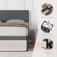 thumbnail image 4 of Jojoka Upholstered Bed Frame with 2 Storage Drawers, Linen Headboard & Footboard, Steel Slat Support, No Box Spring Needed, 4 of 7