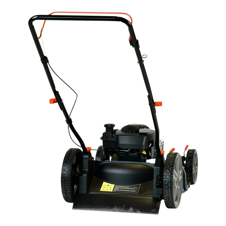 SENIX 21In Gas Lawn Mower 125cc 4 Cycle Briggs Stratton Engine 2 In 1 Push Lawnmower 6 Height Adjustment with 11In Rear Wheels LSPG M4