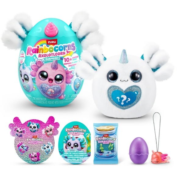 Rainbocorns Axolotlcorn Surprise by ZURU, Collectible Plush Toy for Girls 3+ (Colours may vary)