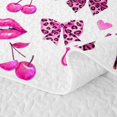 thumbnail image 5 of Erosebridal Fashion Leopard Lip Print Twin Quilt Set for Girls, Cherry High Heel Twin Coverlet Set, 2-Piece, 5 of 7