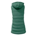 thumbnail image 6 of ZHOGXU Women'S Vest Hooded Coat With Pocket Sleeveless Zipper Solid Color Comfortable Thickened Warm For Cold Weather Outdoor Activities Green Xxl, 6 of 7