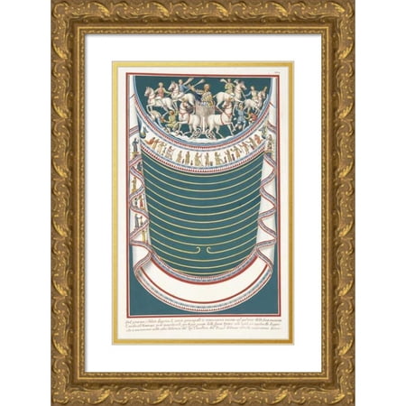 Pierre-Jean Mariette 11x14 Gold Ornate Wood Frame and Double Matted Museum Art Print Titled - Of the Present it is the Other Divertio the Main Histories Are Preserved in the Palace of the