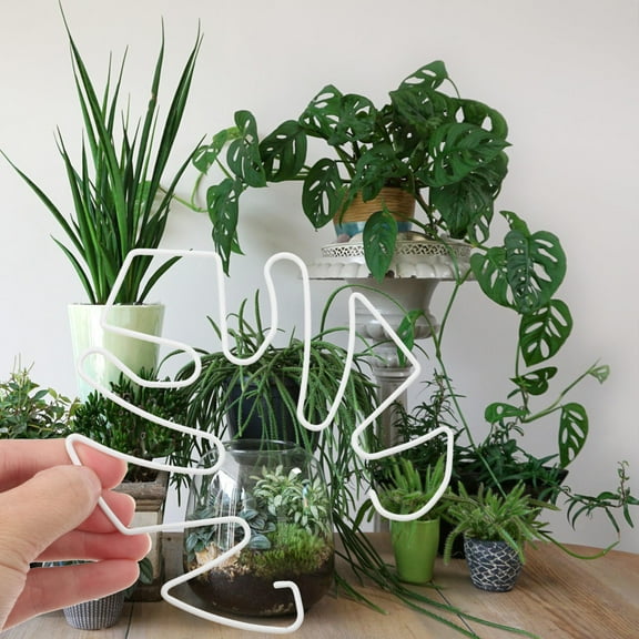 WHAMVOX 4pcs Monstera Plant Growth Supports Leaf Design Plant Supports Plant Stem Plant Support Frame Houseplant Stem Holder for Climbing Plants