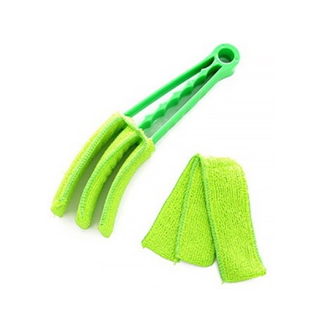 Bewildely Cepillo de limpieza de polvo de ventilación de aire acondicionado, cepillos de sombra de ventana extraíbles portátiles de mano, herramientas Suministros de limpieza para el hogar Verde Bewildely HA059677-04