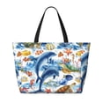 thumbnail image 2 of Fotbe Marine Animals Bolsa de Viaje para Playa - Resistente al Agua, Bolsa Tote de Gran Capacidad y Ligera con 7 Bolsillos para Mujeres y Hombres, 2 of 7