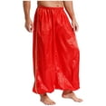 thumbnail image 2 of Zaldita Men Harem Pants Elastic Loose Trousers Hippie Boho Pants Arabian Prince Clothing Performance Burgundy S, 2 of 7