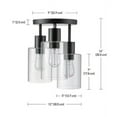 thumbnail image 5 of Hampton Bay Sutton Place 14 in. 3-Light Matte Black Flush Mount, Farmhouse Ceiling Light, 5 of 8