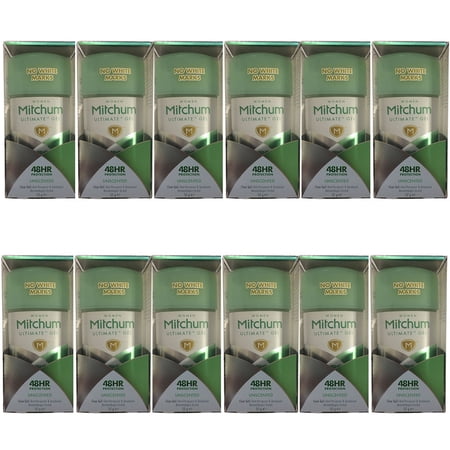 Pack of (12) Mitchum Women Ultimate Gel 48hr No White Marks Unscented 57g