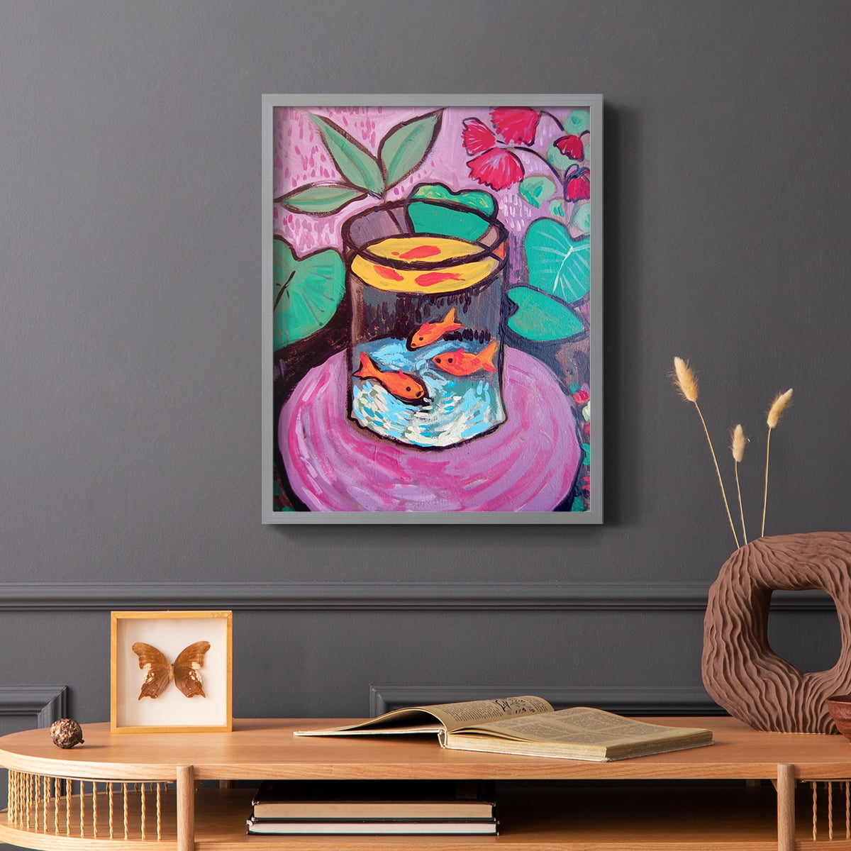 Matisse CXCVIII Framed Print in Gray Solid Wood 11 x 14 Framed Print