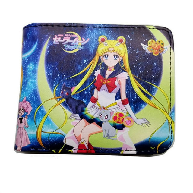 Monedero de piel plegable Sailor Moon Anime Unisex