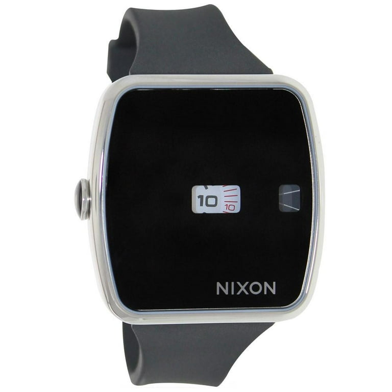 Nixon Women's A106000 The Iris Black Dial Black Rubber Strap Lefty