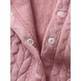 thumbnail image 5 of Infant Baby Boy Girl Knit Sweater Romper Long Sleeve Hooded Button Up Winter Outfits Pink 9-12 Months, 5 of 6