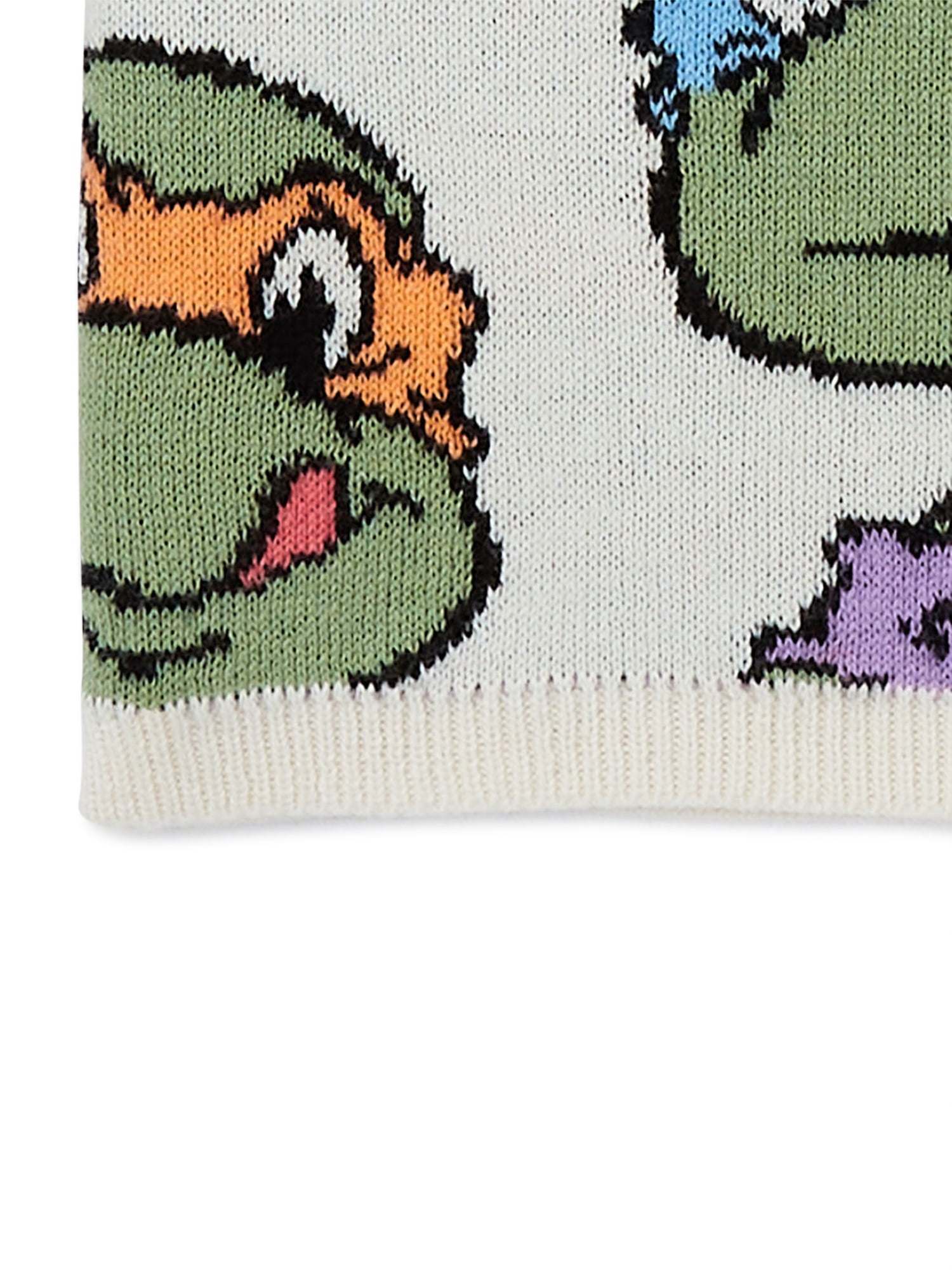 Teenage Mutant Ninja Turtles Jacquard Knit Crew Sweater with Buttons at Shoulder, Sizes 0/3M - 24M