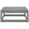 thumbnail image 3 of vidaXL Patio Footstool with Cushion Gray Solid Pinewood, 3 of 9