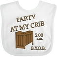 thumbnail image 3 of Inktastic Party at My Crib Boys or Girls Baby Bib, 3 of 4