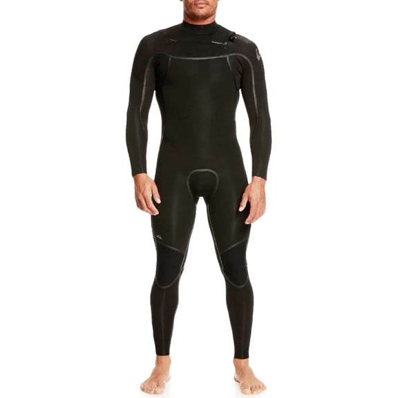 Quiksilver Men's Full Wetsuit 4/3mm Everyday Sessions LFS Chest Zip Suit (X-Large, Black)
