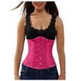 thumbnail image 2 of Elainilye Fashion Waist Cincher Shapewear Waist Trainer Underbust Corset Belt Stomach Wrap Body Shaper Workout Girdle,Pink, 2 of 7