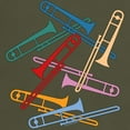 thumbnail image 3 of CafePress - Colorful Trombones Dark T Shirt - Men's Classic Graphic Cotton T-Shirt, 3 of 4