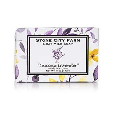 Stone City Farm Goat Milk Soap, Luscious Lavender, 5oz. (Best Goat Milk Soap For Face)