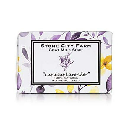 - Stone City Farm Goat Milk Soap, Luscious Lavender, 5oz. Bar