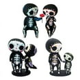 thumbnail image 6 of Resin Sugar Skull Couple Statue Miniatures Collectible Decorative Creative Home Office Table Accessories Gift Crafts Figurines, 6 of 9