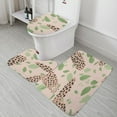 thumbnail image 5 of Leopard Print Pattern Bathroom Rug Set of 3, No Silp Washable Cover Floor Rug Decorations for Kitchen Bathroom Bedroom, 5 of 7
