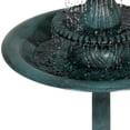 thumbnail image 5 of Best Choice Products 3-Tier Indoor/Outdoor Polyresin Pedestal Bird Bath Fountain Decor w/ Pump - Green, 5 of 7