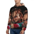 thumbnail image 3 of Lsque Chucky Pattern Casual Men's Hoodie,Hooded Sweatshirt with Kangaroo Pocket,Pullover Hoodie-3X-Large, 3 of 8