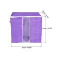 thumbnail image 2 of Bolsa de almacenamiento de ropa Uxcell 3 piezas, organizador de ropa con asa reforzada para edredones, mantas, ropa de cama - Morado, 2 of 6