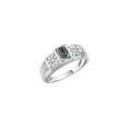 thumbnail image 3 of RYLOS Men's Rings Sterling Silver Classic 6X4MM Oval Gemstone & Diamond Ring Alexandrite June Birthstone Rings For Men, Silver Rings, Size 9, 3 of 7