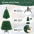 thumbnail image 4 of 5FT Artificial Christmas Tree, Holiday Xmas Tree Decoration Pine Tree with 500 Branch Tips, Solid Metal Stand included, 4 of 7