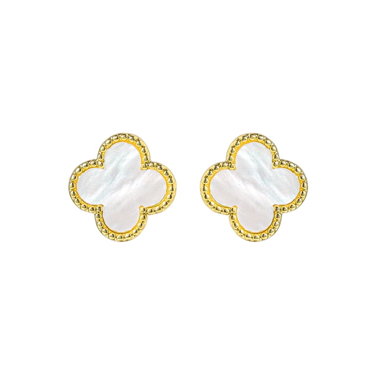 Believe by Brilliance Clover Pendant and Earring Set, Gold photo 6