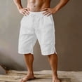 thumbnail image 5 of Havenre Mens Workout Sweat Shorts Lightweight Cotton Casual Drawstring Elastic Waist Fitness Mens Athletic Gym Shorts with Pockets White XXL, 5 of 9
