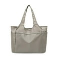 thumbnail image 1 of Bolso bolso de viaje bolso de viaje liviano bolso de lona plegable para mujeres sport gym bolso para viajes de compras al aire libre de vacaciones Gris, 1 of 8